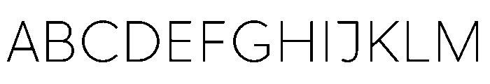 RhizomeVariable ExtraLight Instance Font UPPERCASE