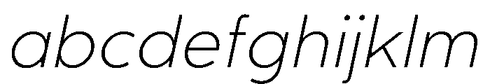 RhizomeVariable ExtraLightOblique Instance FONT