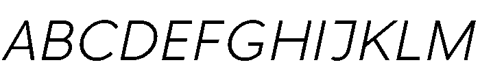 RhizomeVariable LightOblique Instance Font UPPERCASE