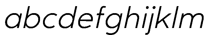 RhizomeVariable LightOblique Instance FONT