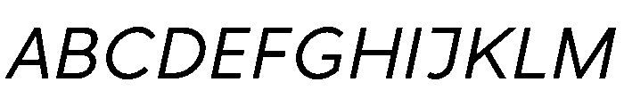 RhizomeVariable Oblique Instance Font UPPERCASE