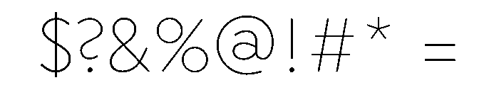 RhizomeVariable UltraLight Instance Font OTHER CHARS