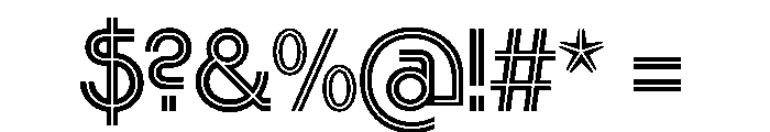 Riant Display Inline Font OTHER CHARS