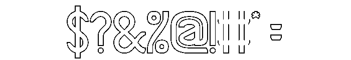 RIGHTEOUSNESS-Hollow Font OTHER CHARS
