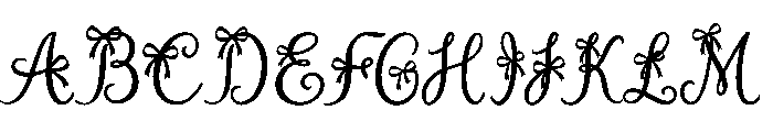 Ribbon Chiffon Font UPPERCASE