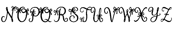 Ribbon Chiffon Font UPPERCASE