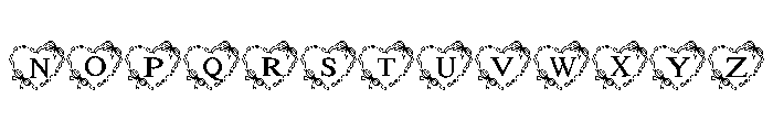 Ribbon border Font LOWERCASE
