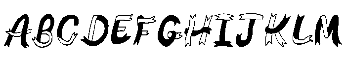 Ribbon freehand 2 Font UPPERCASE