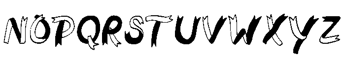 Ribbon freehand 2 Font UPPERCASE