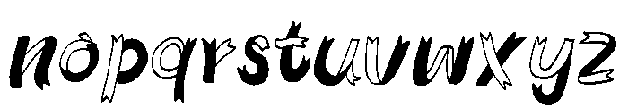 Ribbon freehand 2 Font LOWERCASE