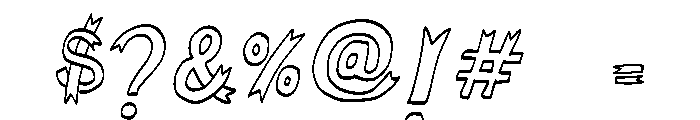 Ribbon freehand Font OTHER CHARS