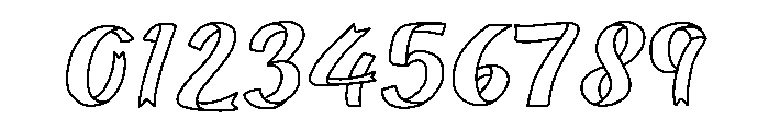 Ribbon letter Font OTHER CHARS