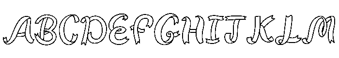 Ribbon letter Font UPPERCASE
