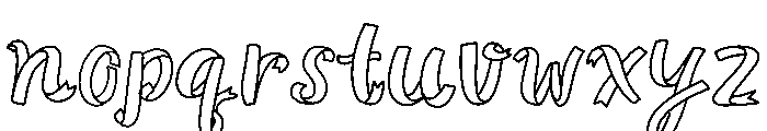Ribbon letter Font LOWERCASE