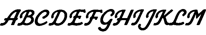 Ricket Cursive Font UPPERCASE