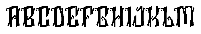 Rickwo Spooky Font UPPERCASE