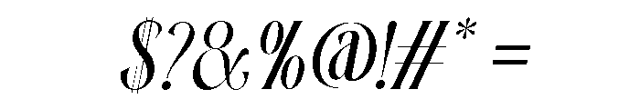Rielason-Italic Font OTHER CHARS