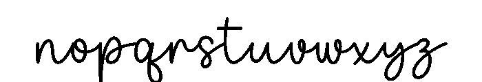 Right Monoline Script Font LOWERCASE