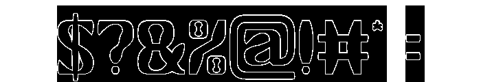 Right On-Hollow-Inverse Font OTHER CHARS