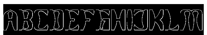 Right On-Hollow-Inverse Font UPPERCASE