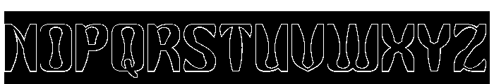 Right On-Hollow-Inverse Font UPPERCASE
