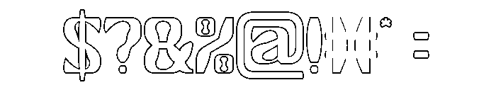 Right On-Hollow Font OTHER CHARS