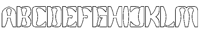 Right On-Hollow Font UPPERCASE