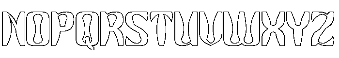 Right On-Hollow Font UPPERCASE