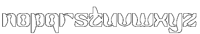 Right On-Hollow Font LOWERCASE