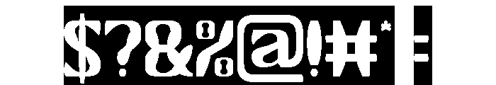 Right On-Inverse Font OTHER CHARS