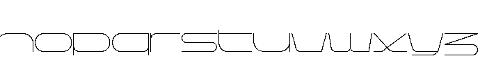Rigid Core PRO Thin UltExp Font LOWERCASE