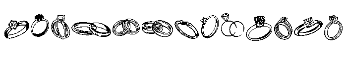 Ring Wedding Font UPPERCASE