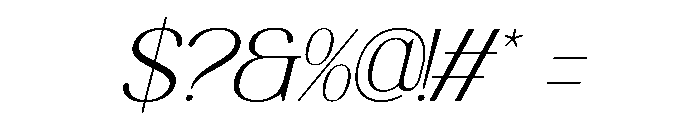 Rinovich Italic Font OTHER CHARS