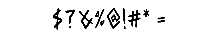 Riot Slash Font OTHER CHARS