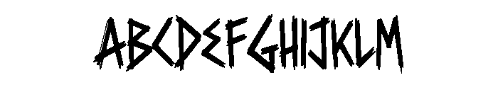 Riot Slash Font UPPERCASE