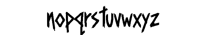 Riot Slash Font LOWERCASE