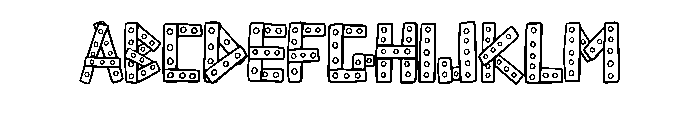 Rivet Construction By S Regular Font UPPERCASE