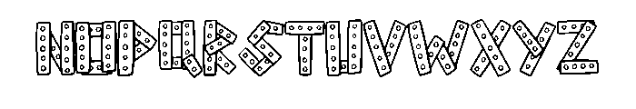 Rivet Construction By S Regular Font LOWERCASE