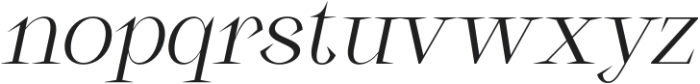 Ribka Italic otf (400) Font LOWERCASE