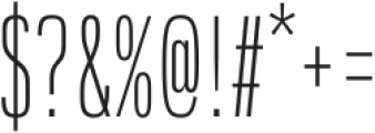 Rice Extra Thin Condensed otf (100) Font OTHER CHARS