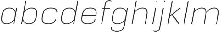 Rice Extra Thin Oblique otf (100) Font LOWERCASE