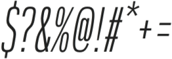 Rice Thin Condensed Oblique otf (100) Font OTHER CHARS