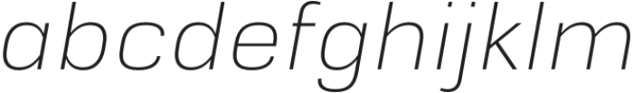 Rice Thin Oblique otf (100) Font LOWERCASE