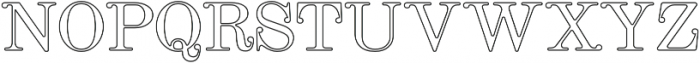 Ricko Outline otf (400) Font UPPERCASE