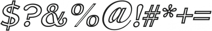 Rideau Outline Italic ttf (400) Font OTHER CHARS