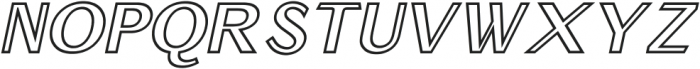 Rideau Outline Italic ttf (400) Font UPPERCASE