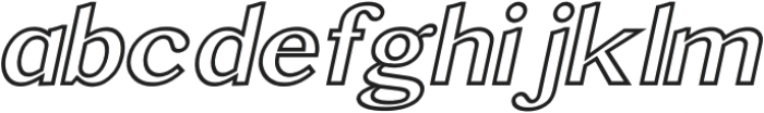 Rideau Outline Italic ttf (400) Font LOWERCASE