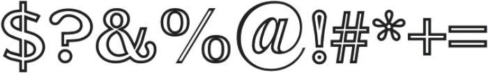 Rideau Outline Regular ttf (400) Font OTHER CHARS