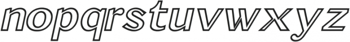 RideauOutline-Italic otf (400) Font LOWERCASE
