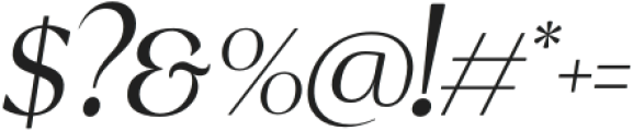 Ridesta Light Italic otf (300) Font OTHER CHARS